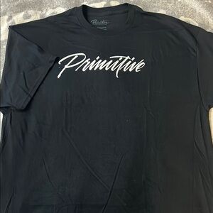 Primitive Black Script Logo Short Sleeve Tee